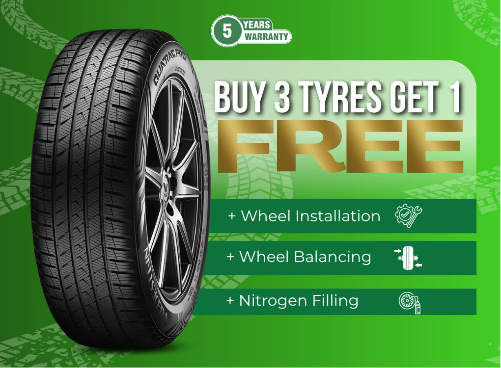 BUY 3 TYRES GET 1